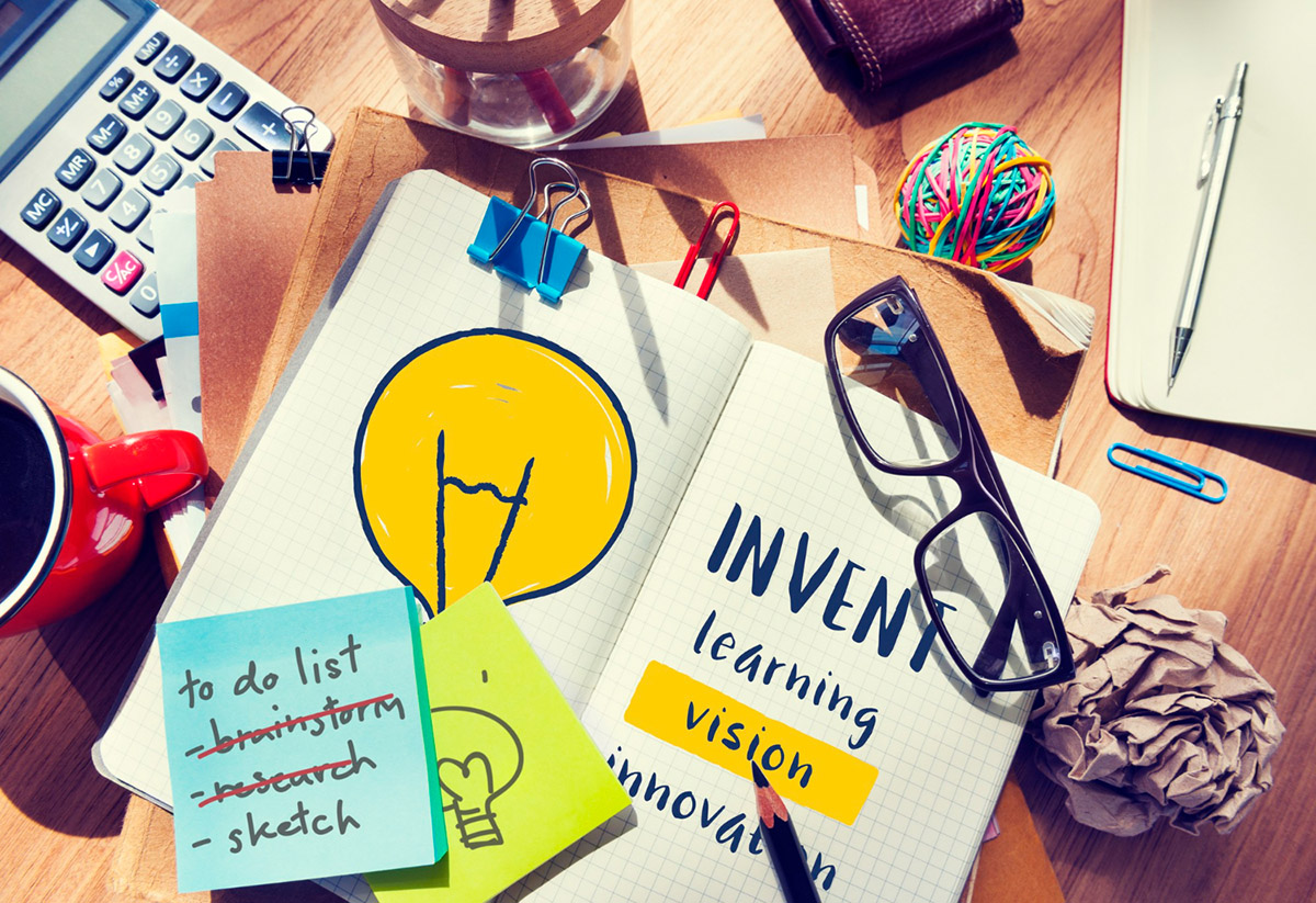 creative think invention inspiration concept