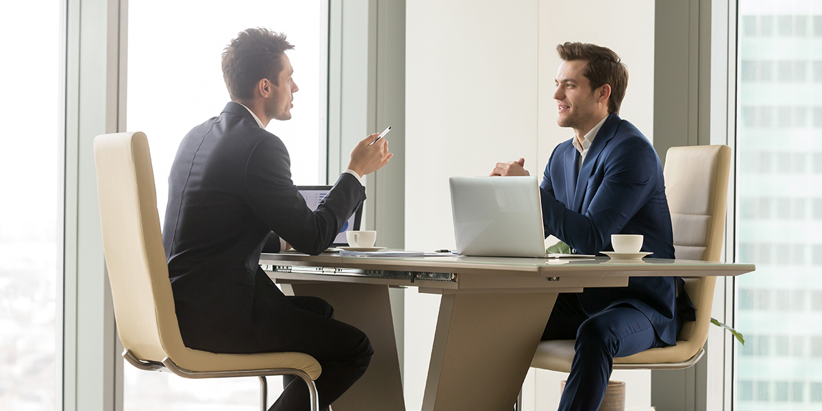 successful entrepreneurs analyzing perspectives